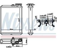 Intercambiador de calor, calefacción interior NISSENS 707102
