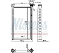 Intercambiador de calor, calefacción interior NISSENS 707209