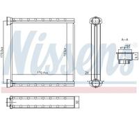 Calefactor Aletas refrigeración soldadas 707278 NISSENS para AUDI CUPRA SEAT VW