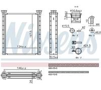 Calefactor Aletas refrigeración soldadas 707280 NISSENS para RENAULT MITSUBISHI