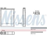 Intercambiador de calor, calefacción interior NISSENS 707286