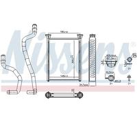 Intercambiador de calor, calefacción interior NISSENS 707290