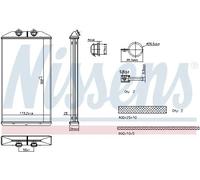 Calefactor Aletas refrigeración soldadas 707314 NISSENS para IVECO