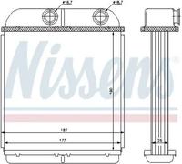 Intercambiador de calor, calefacción interior NISSENS 73644