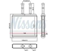 Calefactor Aletas refrigeración soldadas 76504 NISSENS para CHEVROLET TOYOTA