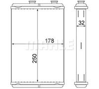 Calefactor Aletas refrigeración soldadas AH 10 000S MAHLE para FIAT CITROËN