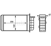 MAHLE AH 148 000S Radiador de calefacción