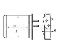 Calefactor Aletas refrigeración soldadas AH 159 000S MAHLE para FIAT LANCIA