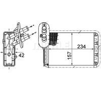 MAHLE AH 164 000S Radiador de calefacción