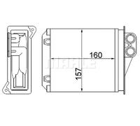 Calefactor Aletas refrigeración soldadas AH 168 000S MAHLE para MERCEDES-BENZ VW