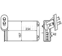 Calefactor Aletas refrigeración soldadas AH 19 000S MAHLE para VW SEAT AUDI