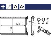 Calefactor Aletas refrigeración soldadas AH 242 000S MAHLE para BMW 3 Touring 3