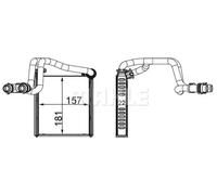 Calefactor Aletas refrigeración soldadas AH 252 000S MAHLE para VW GOLF VI