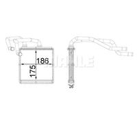 MAHLE AH 254 000S Radiador de calefacción