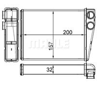 Calefactor Aletas refrigeración soldadas AH 263 000S MAHLE para MERCEDES-BENZ