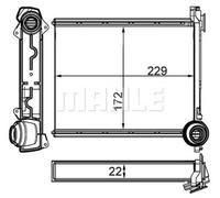 Calefactor Aletas refrigeración soldadas AH 264 000S MAHLE para PEUGEOT CITROËN