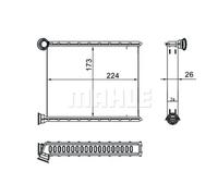 MAHLE Wärmetauscher, Innenraumheizung AH270000S