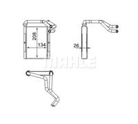 MAHLE AH 273 000S Radiador de calefacción