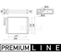 Intercambiador de calor, calefacción interior MAHLE AH 277 000P