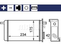 MAHLE Wärmetauscher, Innenraumheizung AH44000S
