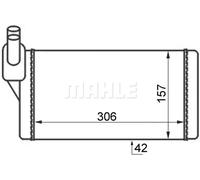 Calefactor Aletas refrigeración soldadas AH 47 000S MAHLE para VW