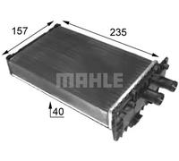 Calefactor Aletas refrigeración soldadas AH 48 000S MAHLE para VW