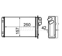 Calefactor Aletas refrigeración soldadas AH 67 000S MAHLE para RENAULT