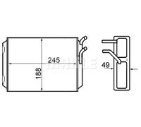 MAHLE Aftermarket Radiador de calefacciÃ³n para VOLVO: 940, 740, 760, 960, S90, 780, V90 (Ref: AH 70 000S)