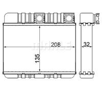 Calefactor Aletas refrigeración soldadas AH 87 000S MAHLE para BMW 3 3 Coupé X3