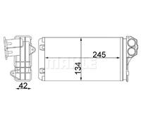 Calefactor Aletas refrigeración soldadas AH 88 000S MAHLE para PEUGEOT CITROËN