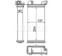 Calefactor Aletas refrigeración soldadas AH 94 000S MAHLE para BMW 3 3 Touring