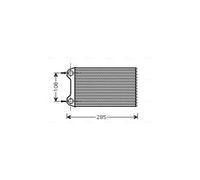 Calefactor Aletas refrigeración soldadas AIA6223 AVA QUALITY COOLING para AUDI