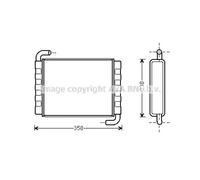 Calefactor Aletas refrigeración soldadas SC6006 AVA QUALITY COOLING para SCANIA
