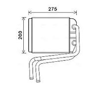 Calefactor Aletas refrigeración soldadas VN6378 AVA QUALITY COOLING para VW
