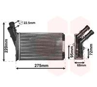 Calefactor Aletas refrigeración unidas mecánicamente 09006055 VAN WEZEL