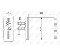 Intercambiador de calor, calefacción interior NRF 53205