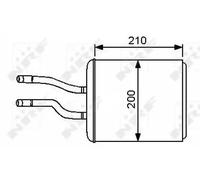 Calefactor Aletas refrigeración unidas mecánicamente 53244 NRF para ALFA ROMEO