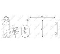 Calefactor Aletas refrigeración unidas mecánicamente 54247 NRF para VW