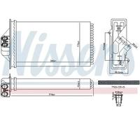 Calefactor Aletas refrigeración unidas mecánicamente 707293 NISSENS