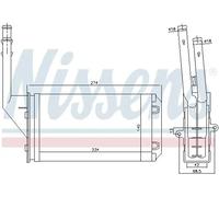 Calefactor Aletas refrigeración unidas mecánicamente 71143 NISSENS para CITROËN