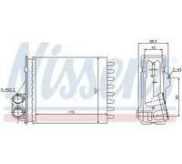 Intercambiador de calor, calefacción interior NISSENS 76512