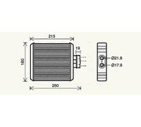 Calefactor Aletas refrigeración unidas mecánicamente VN6196 AVA QUALITY COOLING