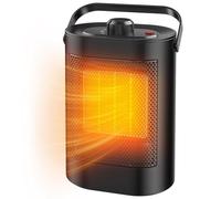 Calefactor Bajo Consumo, 1500W, 3 Modos, Calefactor de Cerámico PTC, Protección Sobrecalentamiento y Protección contra vuelcos, Portátil Estufa Eléctrica para Dormitorio, Salon, Oficina