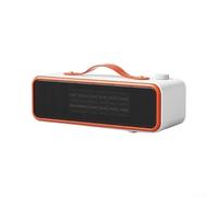 Calefactor Bajo Consumo 1500W Termoventilador Eléctrico Seguro con Termostato para Hogar Viaje Radiador Cerámico 28cm(EU Orange)