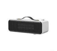 Calefactor Bajo Consumo 1500W Termoventilador Eléctrico Seguro con Termostato para Hogar Viaje Radiador Cerámico 28cm(EU Black)