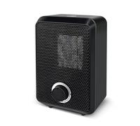 Calefactor Bajo Consumo 500 W, Ajuste en varias etapas - protección antivuelco y contra sobrecalentamiento, Para Casa, Habitaciones y Oficinas - para habitaciones de hasta 10 m²，Negro