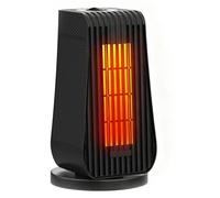 Calefactor Bajo Consumo Baño Silencioso 1200W Ninonly PTC Calefactor Electrico Bajo Consumo Con 90°Oscilación, 6 Modos, Protección Contra Sobrecalentamiento y Volcado para Casa, Habitaciones Negro