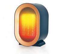 Calefactor Bajo Consumo, Calefactor Eléctrico Cerámico PTC de 1200W, Pequeño y Portátil, 2 Niveles de Potencia, Protección Contra Sobrecalentamiento y Antivuelco, Apto para el Hogar la Oficina, Azul