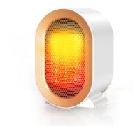 Calefactor Bajo Consumo, Calefactor Eléctrico Cerámico PTC de 1200W, Pequeño y Portátil, 2 Niveles de Potencia, Protección Contra Sobrecalentamiento y Antivuelco, Apto para el Hogar y la Oficina