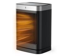 Calefactor Bajo Consumo con Mando a Distancia, 2000W PTC Calefactor Baño, Protección Contra Sobrecalentamiento/Vuelco, 3 Modos, Temporizador 12h, 70° Oscilación, Calefactor Eléctrico Ruido (A)